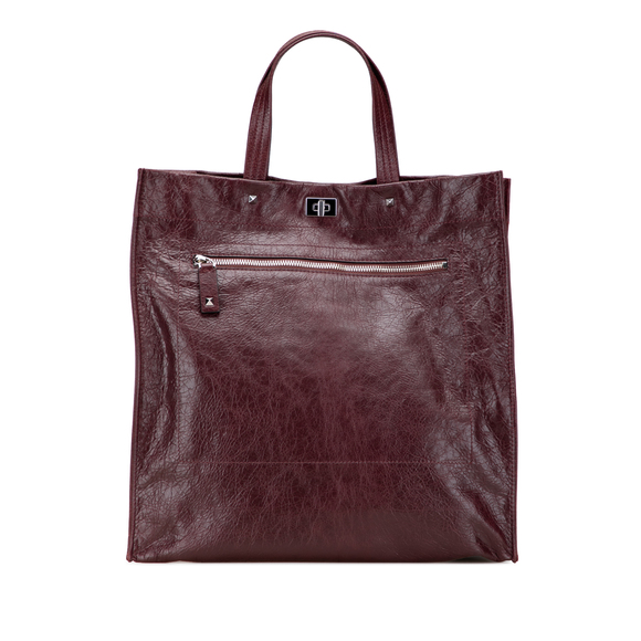 Pre-Loved Valentino Leather Rockstud Turnlock Tote - Picture 1 of 12